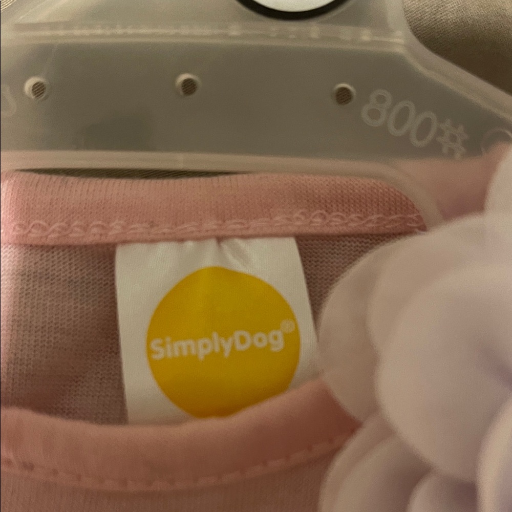 Pink and White Dog Dress with Flower - Picture 8 of 8